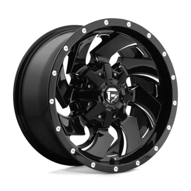 Fuel D574 Cleaver 20X10 8x170 ET-18, Noir Brillant, Branches Usinées Prix Cassé