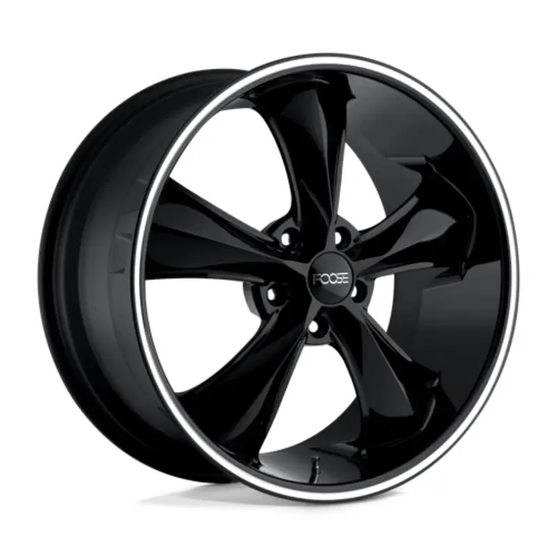 Foose 1PC F104 Legend 18X8 5x114.3 ET1, Noir Brillant, Branches Usinées Offre Exclusive