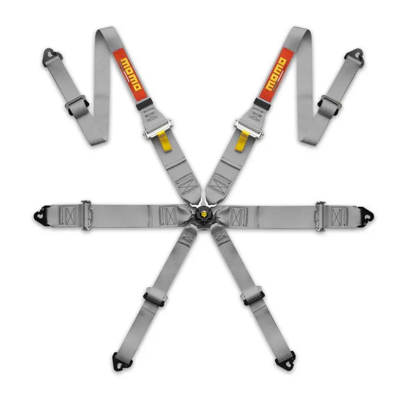 Harnais 6 Points 3"+2" Momo Pro Driver (FIA, Hans) - Gris Achat Immédiat