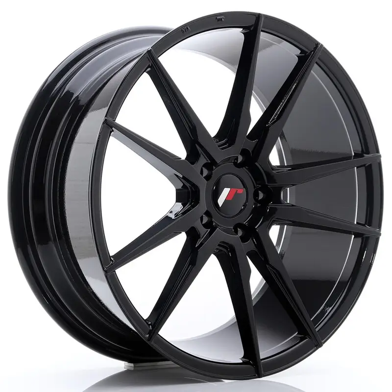 Certifié Japan Racing JR-21 20x8.5" 5x112 ET40, Noir Brillant