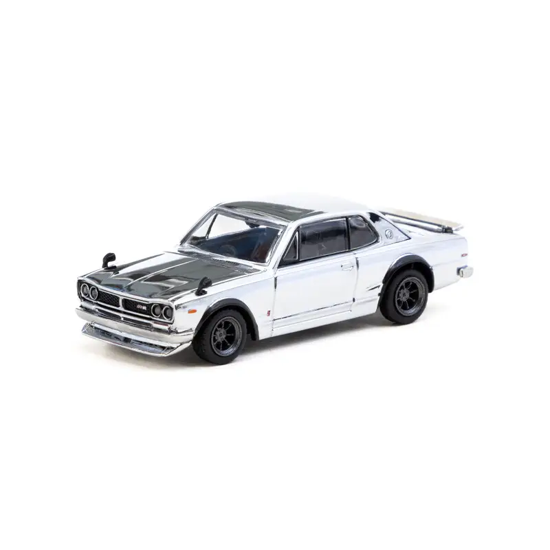 Dernier Modèle Tarmac Works 1/64 - Nissan Skyline 2000 GT-R (KPGC10) | Silver Chrome