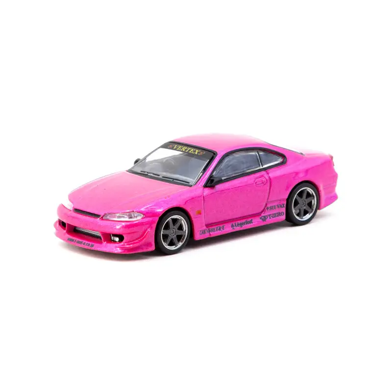 Offre Du Jour Tarmac Works 1/64 - VERTEX Nissan Silvia (S15), Rose Métallisé