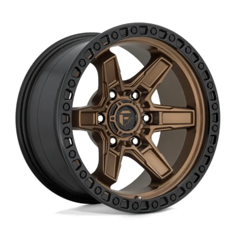 Vente Flash Fuel D699 Kicker 17X9 6x139.7 ET1, Bronze Mat, Cerclage Noir