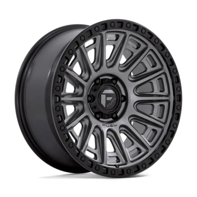 Prix Cassé Fuel D835 Cycle 20X9 6x139.7 ET1, Gunmetal Mat, Cerclage Noir