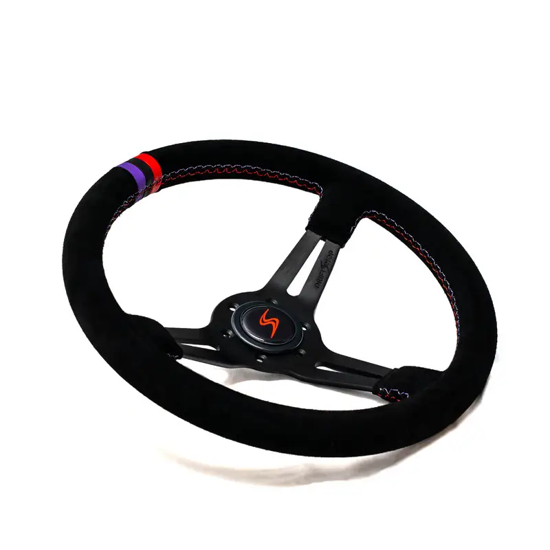 Volant DriftShop Tulipé (70 mm), Edition Colors, Cuir Retourné Quantité Limitée