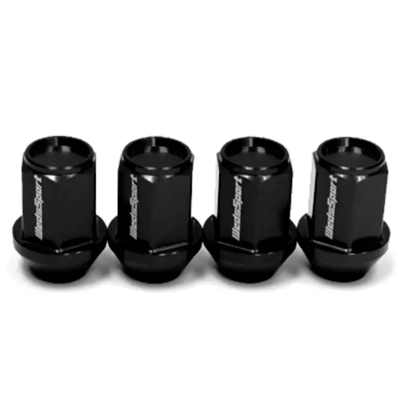 Réduction Ecrous WedsSport Noirs en Acier Forgé M12x1.5 (Pack de 4)