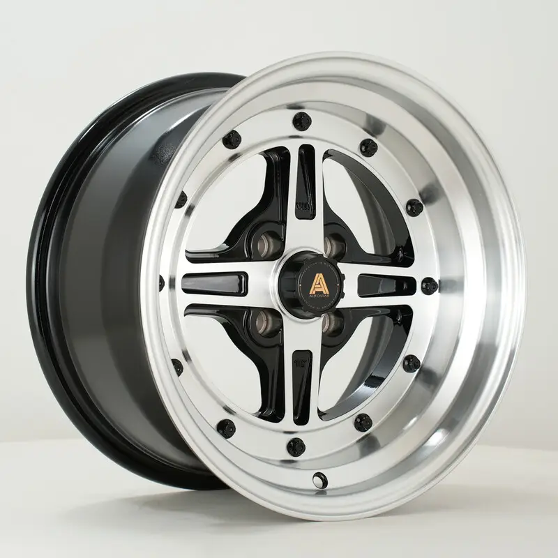 Autostar Kashiko 15x8" 4x100 ET0, Gris Argenté & Noir Marque