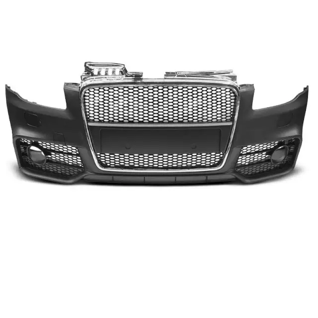 Soldes Pare-choc Avant Sport Chrome Noir pour Audi A4 2004-2008