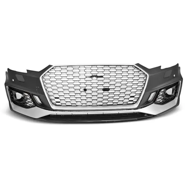 Pare-choc Avant Sport Argent Noir PDC pour Audi A4 B9 2015-2019 Expédié Aujourd’hui