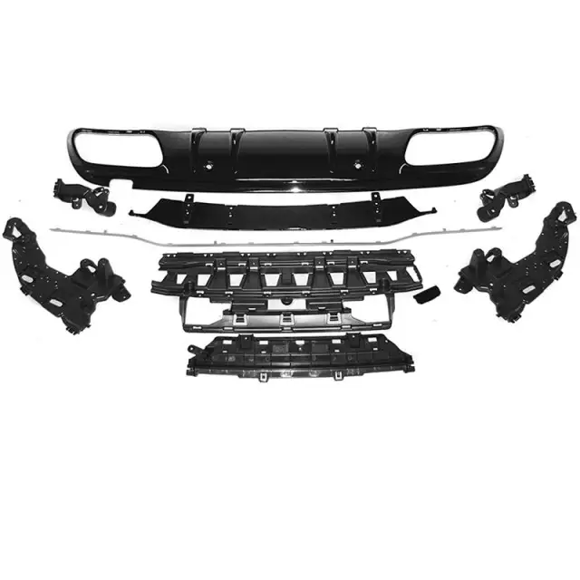 Bon Marché Diffuseur Arrière Sport Silver pour Mercedes W205 2018-2021