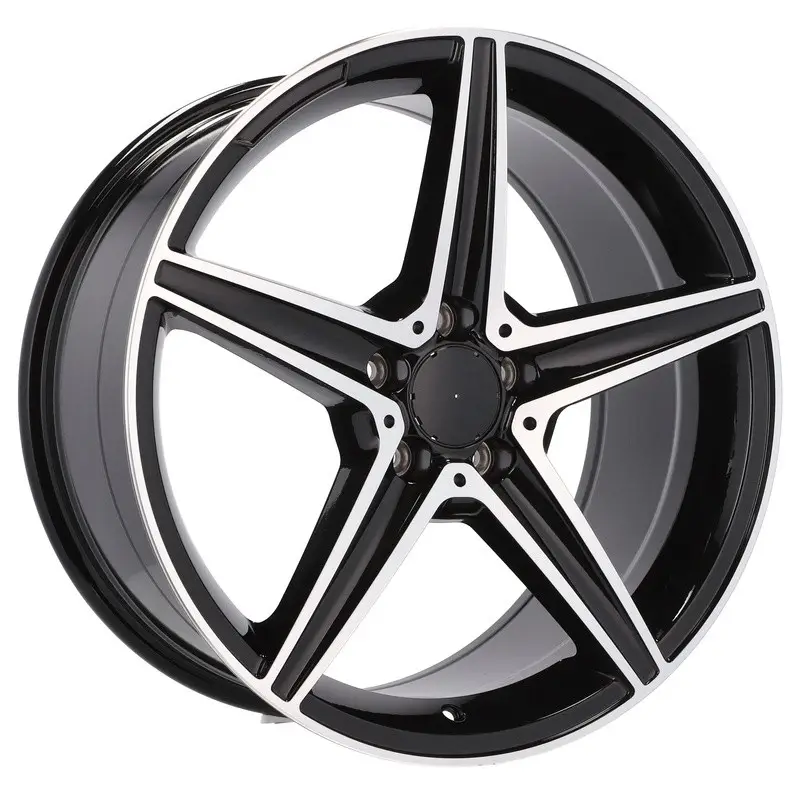 4 jantes 7.5 17 5x112 design Mercedes Noir Brillant Bon Marché