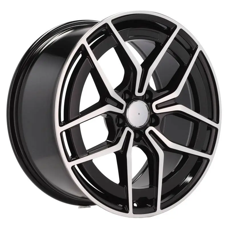 4 jantes 8.0 19 5x112 Fluotournage Noir Brillant Affaire À Saisir