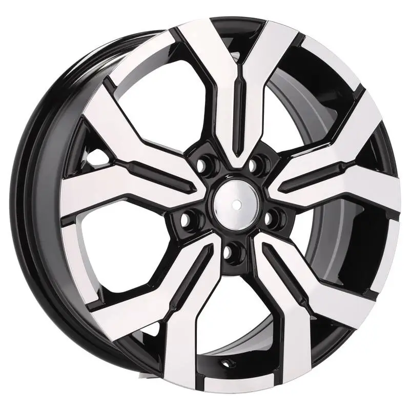 Authentique 4 jantes 6.5 16 5x114.3 design Dacia Noir Brillant