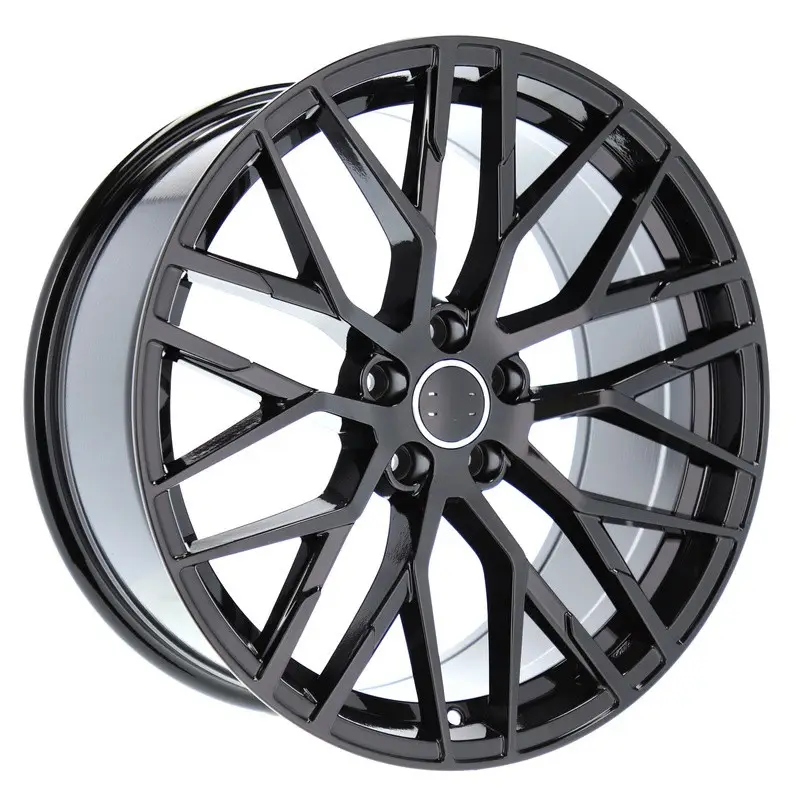 Solde 4 jantes 9.5 22 5x112 design Audi Noir Brillant