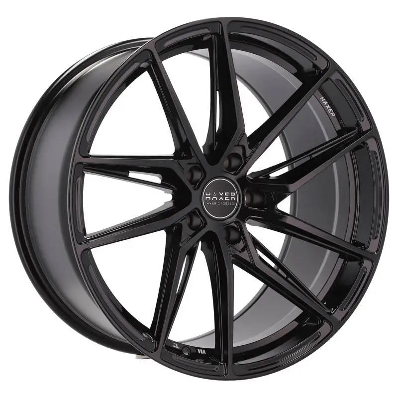 4 jantes 10.0 20 5x120 Fluotournage Noir Brillant Commande En Gros