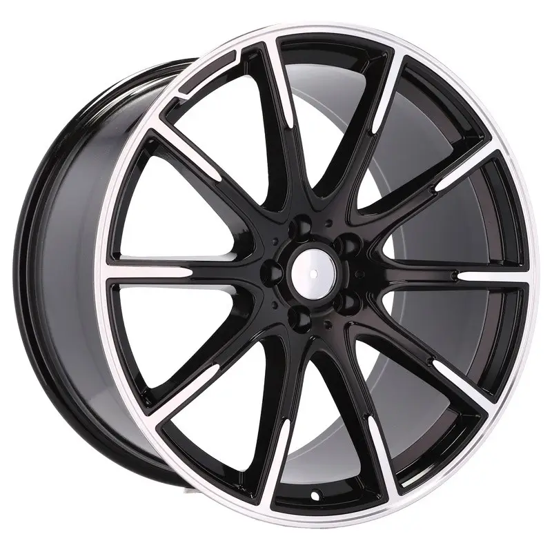 Réduction 4 jantes 9.0 22 5x112 Fluotournage Noir Brillant