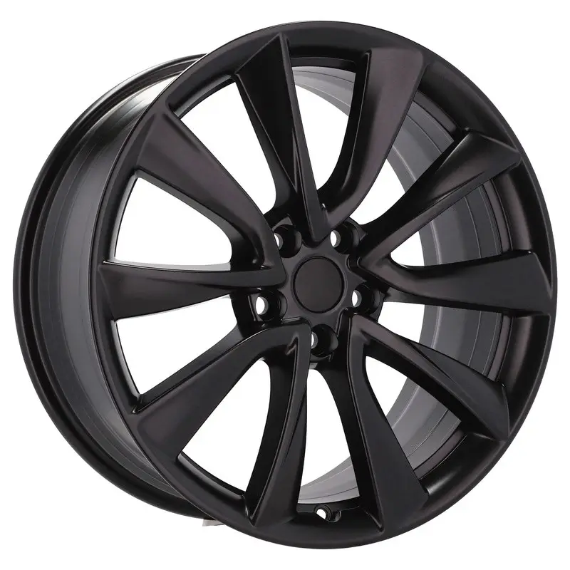 Soldes 4 jantes 8.5 20 5x114.3 design Tesla Noir Mat