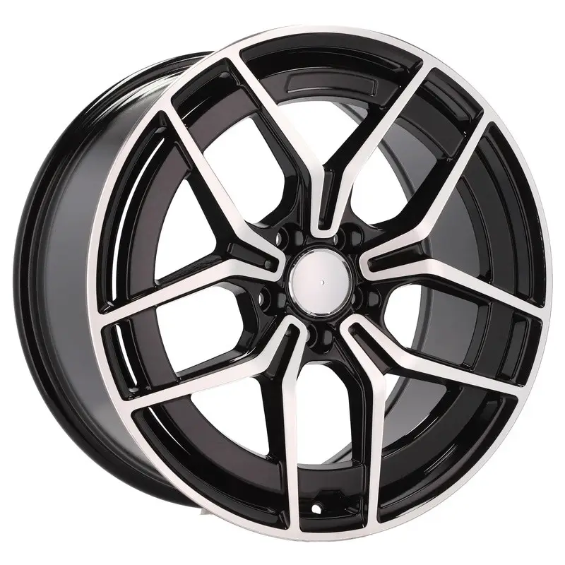 4 jantes 8.5 18 5x112 design Mercedes Fluotournage Noir Brillant Prix Réduit