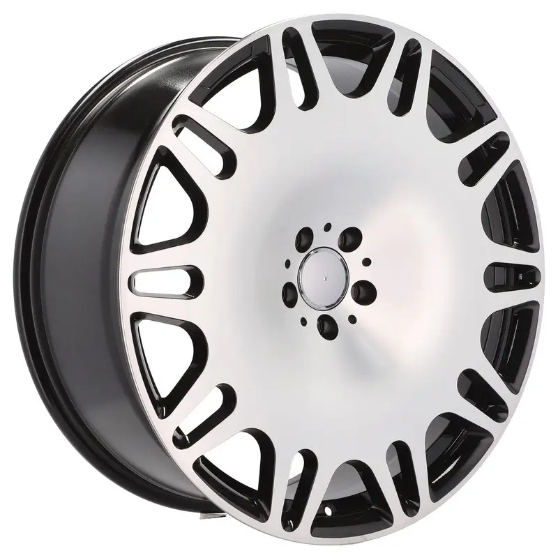 4 jantes 9.0 22 5x112 design Mercedes Fluotournage Noir Brillant Usine Directe