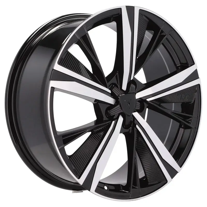 4 jantes 8.0 19 5x108 design Peugeot Noir Brillant Haute Qualité