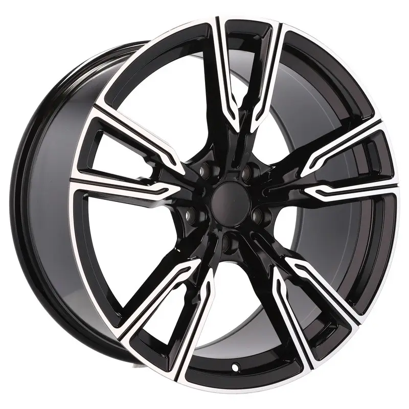 Soldes 4 jantes 9.0 20 5x112 Fluotournage Noir Brillant