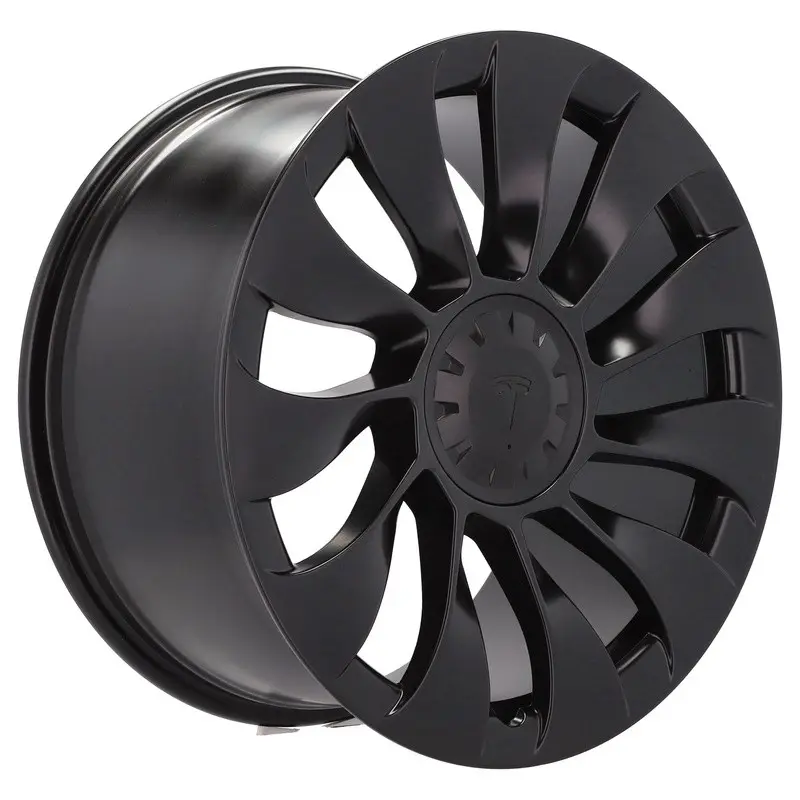 Promotion Saisonnière 4 jantes 9.0 20 5x114.3 design Tesla Fluotournage Noir Mat