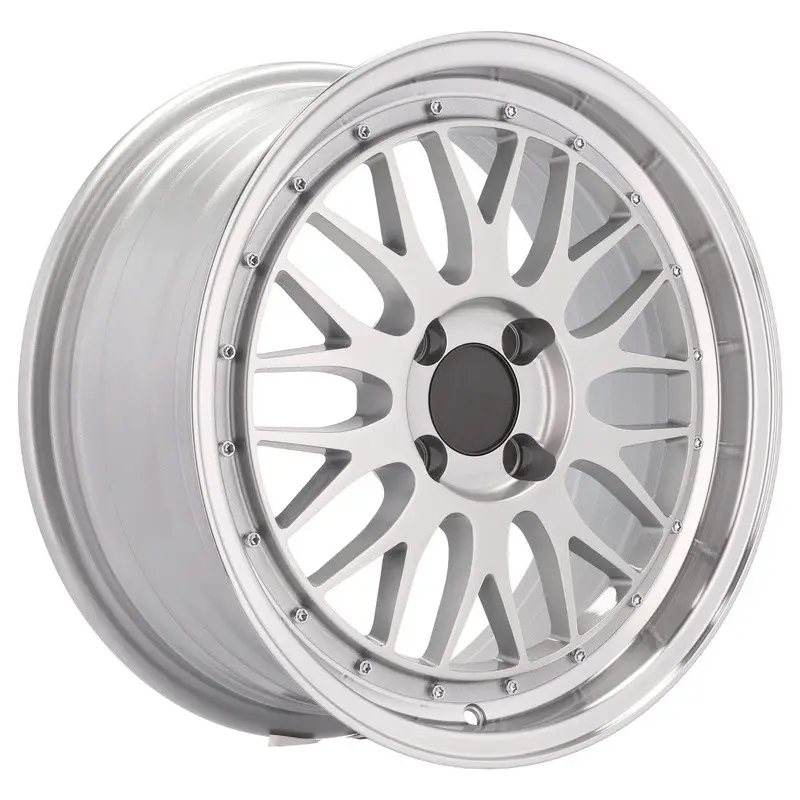 Solde 4 jantes 6.5 15 4x100 Fluotournage Argent Brillant