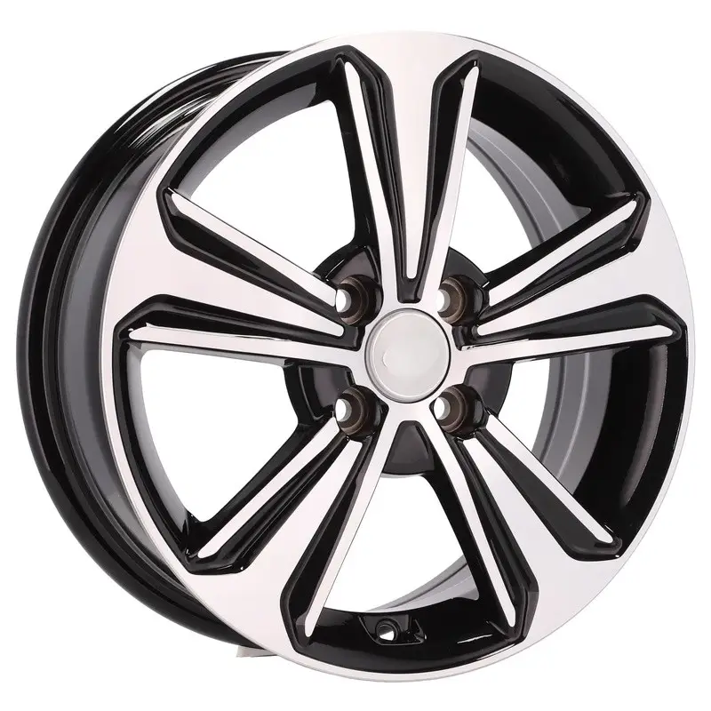 4 jantes 6.0 16 4x100 design Hyundai Noir Brillant Expédition Rapide