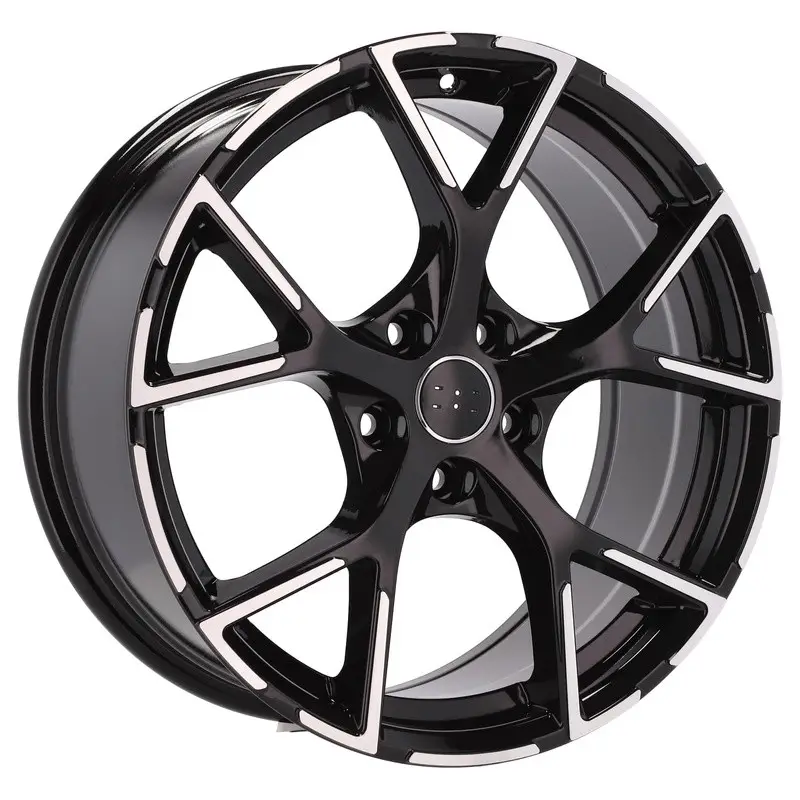 4 jantes 8.0 19 5x112 design Audi Fluotournage Noir Brillant Nouvelle Collection