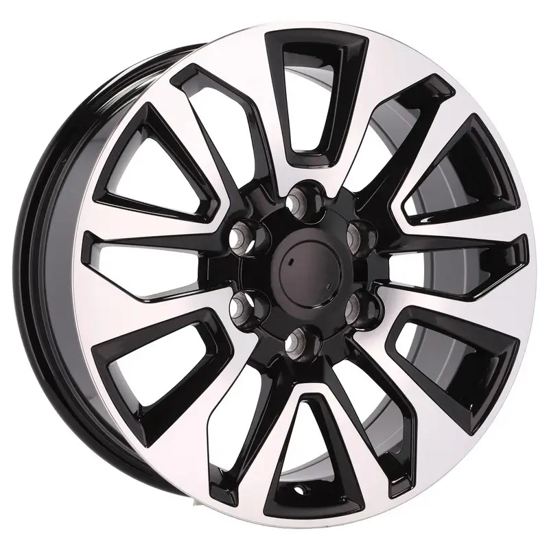 4 jantes 7.0 16 6x139.7 design Toyota Noir Brillant Prix Cassé