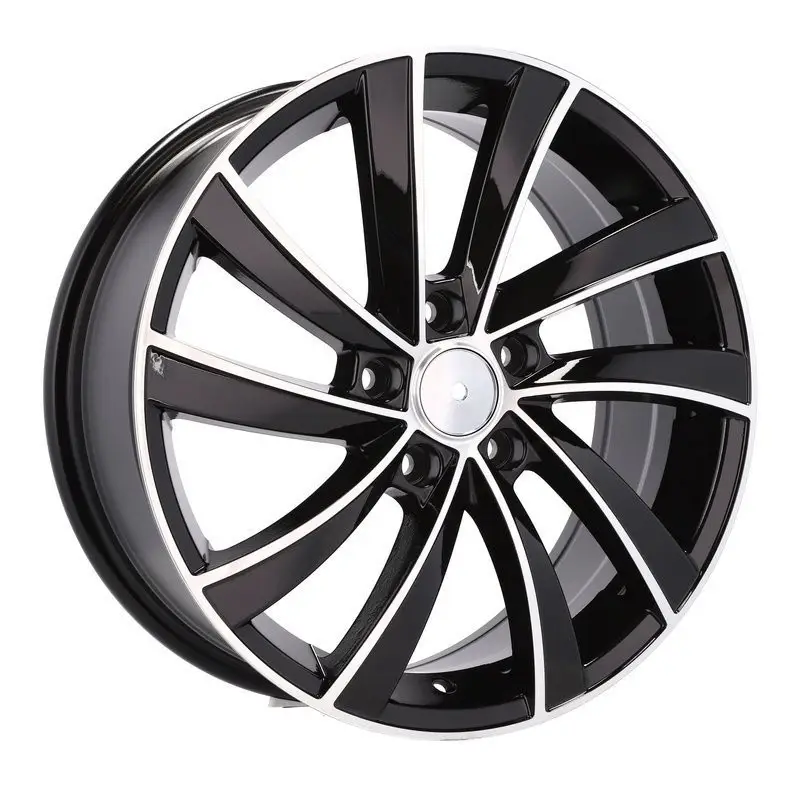 4 jantes 7.5 18 5x112 design Skoda Noir Brillant Satisfait Ou Remboursé