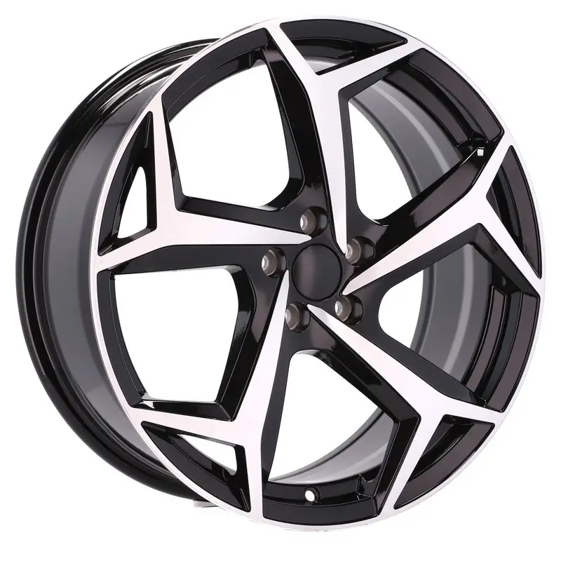 Pas Cher 4 jantes 6.5 16 5x100 design Volkswagen Noir Brillant