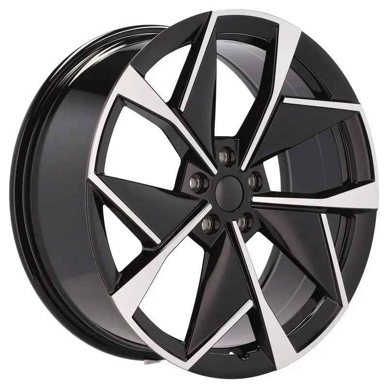 4 jantes 8.0 19 5x112 design Skoda Noir Brillant Paiement Sécurisé