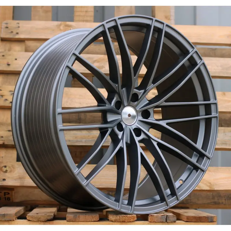 4 jantes 10.0 22 5x112 design Audi Fluotournage Gris Mat Prix Cassé