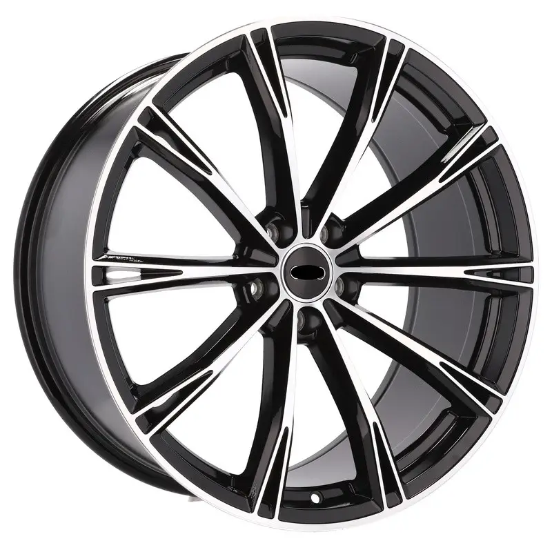 4 jantes 8.0 18 5x112 design Audi Fluotournage Noir Brillant Nouvel Arrivage