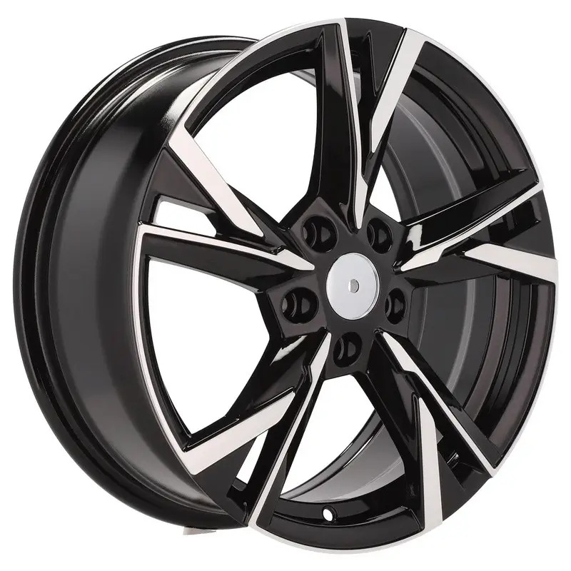 4 jantes 7.0 17 5x112 design Skoda Noir Brillant Meilleur Choix