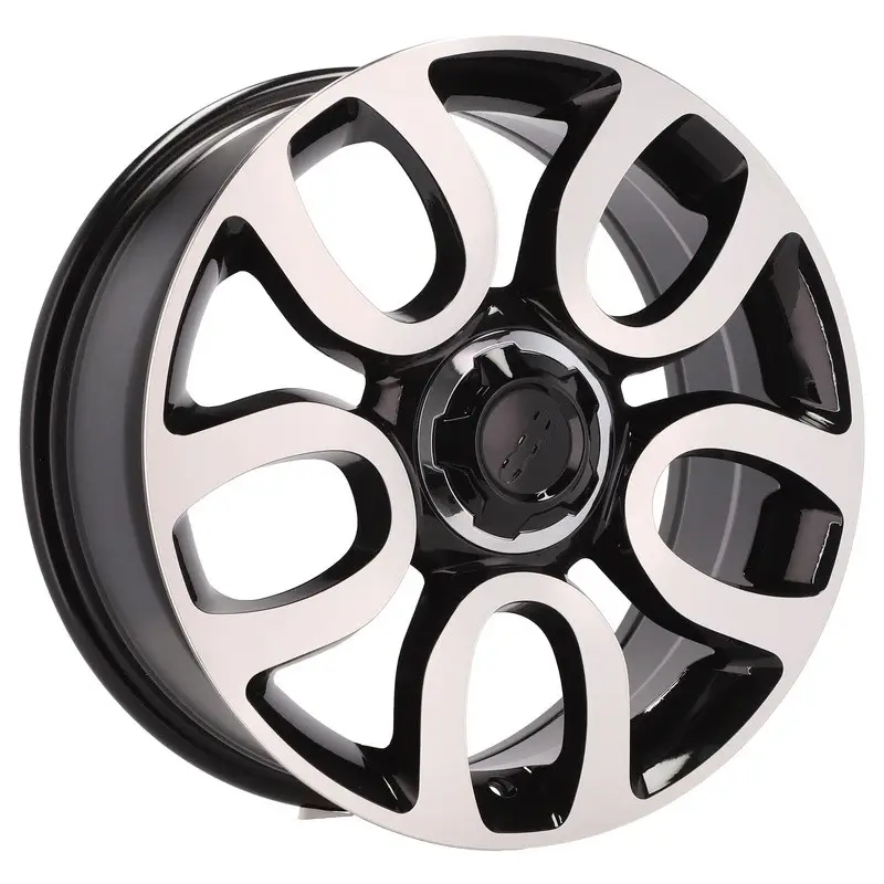 4 jantes 7.0 17 5x98 design Fiat Noir Brillant Authentique