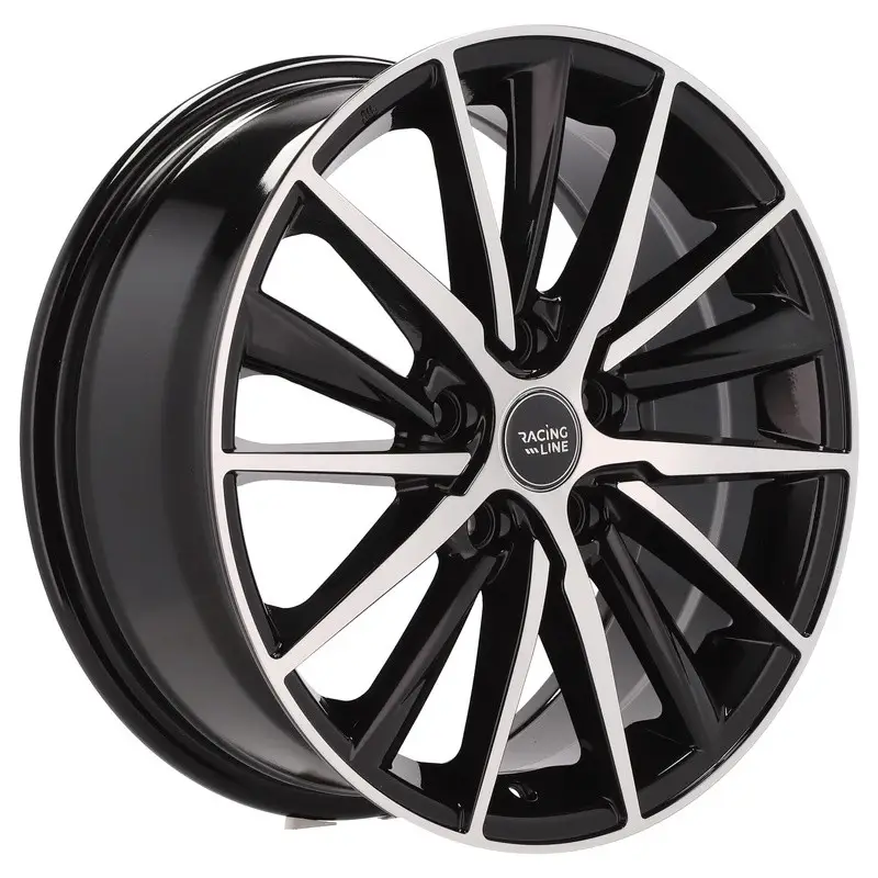 Solde 4 jantes 7.0 17 5x114.3 Noir Brillant
