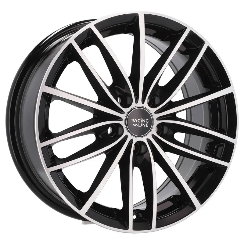 4 jantes 6.5 15 5x100 Noir Brillant Nouveauté