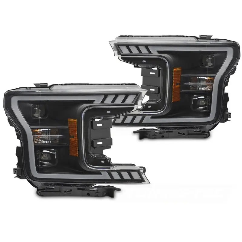Phares Tube Lumineux Noir Avant pour Ford F150 MK13 2017-2020 Bon Marché