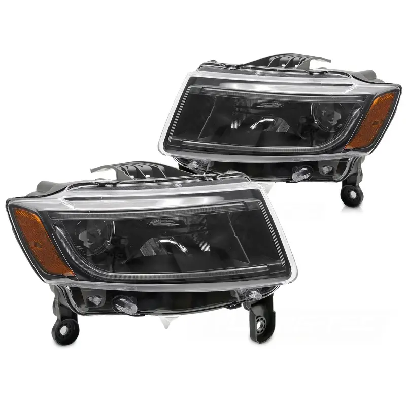 Marque Tube Light Noir Avant pour Chrysler Jeep Grand Cherokee 2014-2016