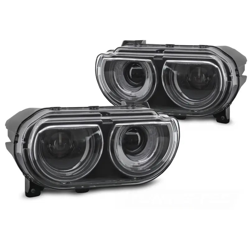 Phares Noirs DRL Avant pour Dodge Challenger 2008-2014 Paiement Sécurisé