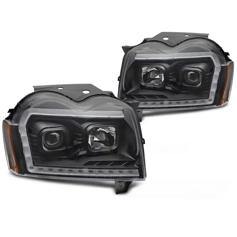 Nouveauté Tube Light Noir Avant pour Chrysler Jeep Grand Cherokee 2005-2008