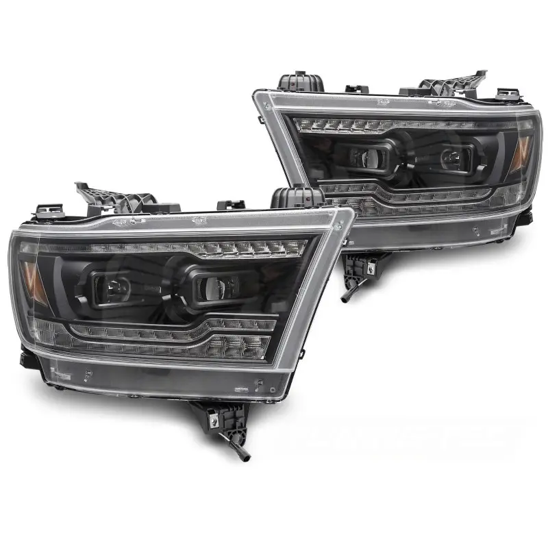 Phares à LED complets noirs pour Dodge Ram 2019-2022 Expédié Aujourd’hui
