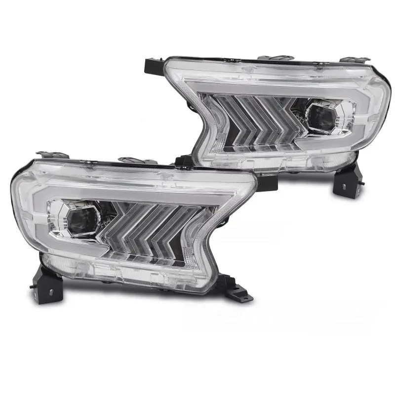 Phares Tube Lumineux Chrome Avant pour Ford Ranger V 2016-2022 Bon Marché