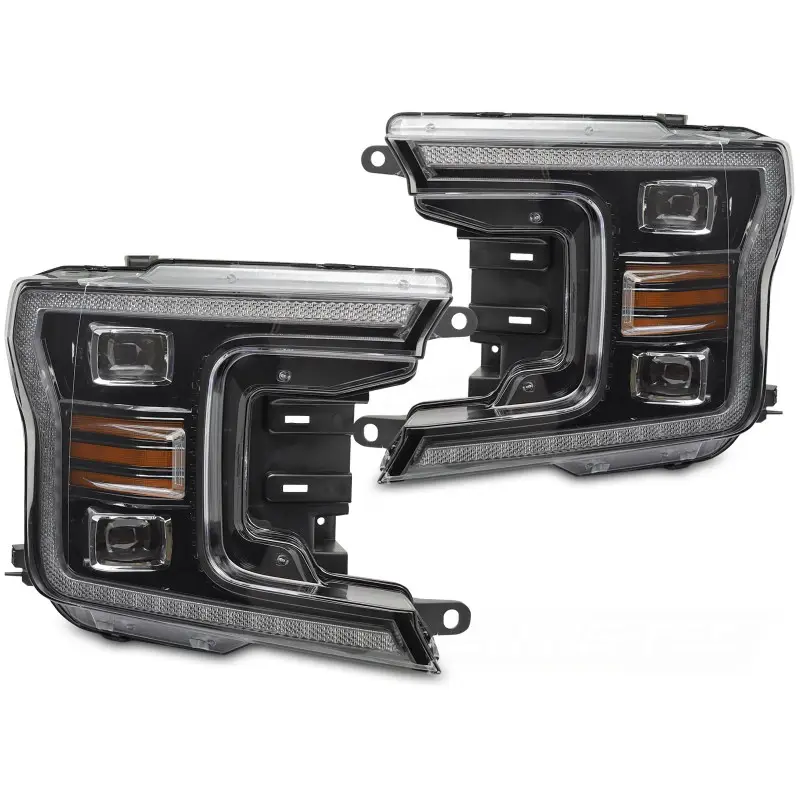 Phares À LED Noirs DRL Avant Pour Ford F150 MK13 2017-2020 Paiement Sécurisé