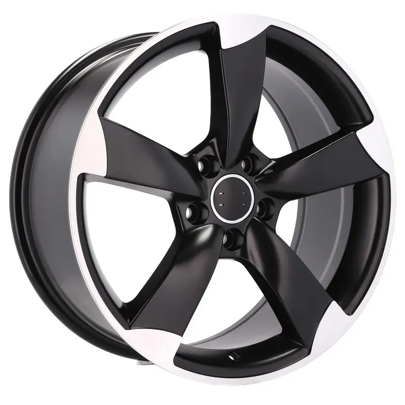 Marque 4 jantes 7.5 17 5x112 design Audi Noir Brillant