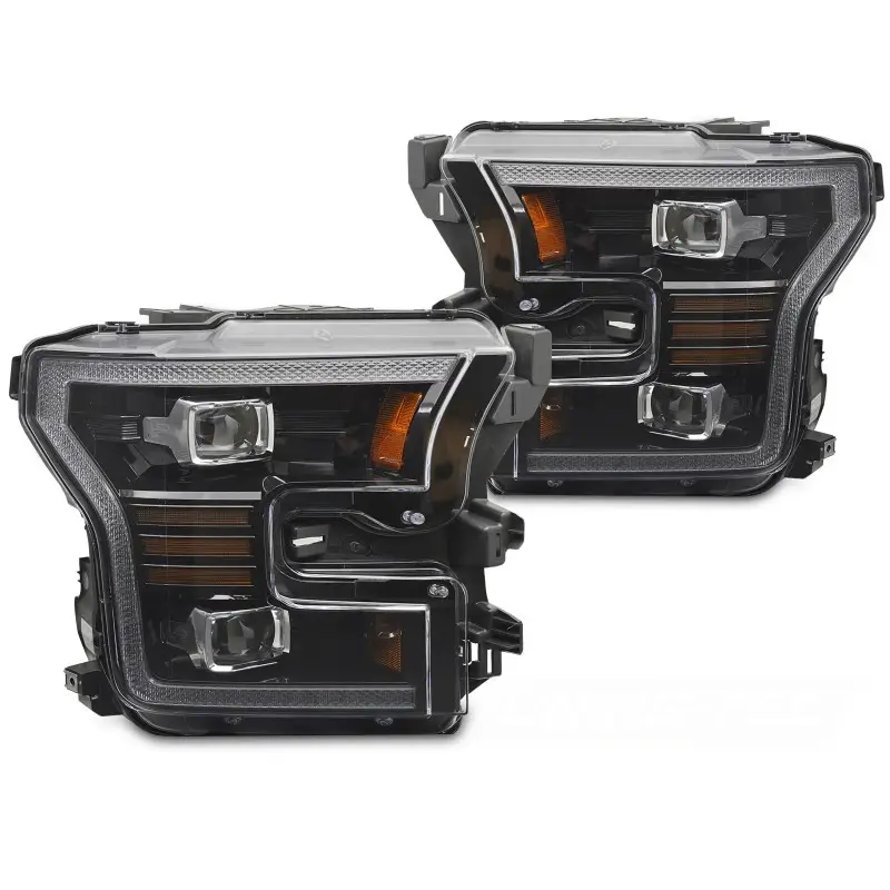 Phares LED Noirs Avant pour Ford F150 MK13 2014-2017 Affaire À Saisir