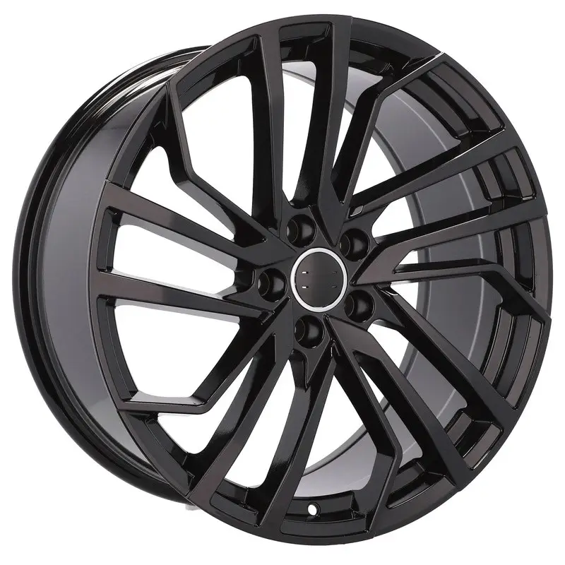 4 jantes 10.0 22 5x112 design Audi Fluotournage Noir Brillant Réduction