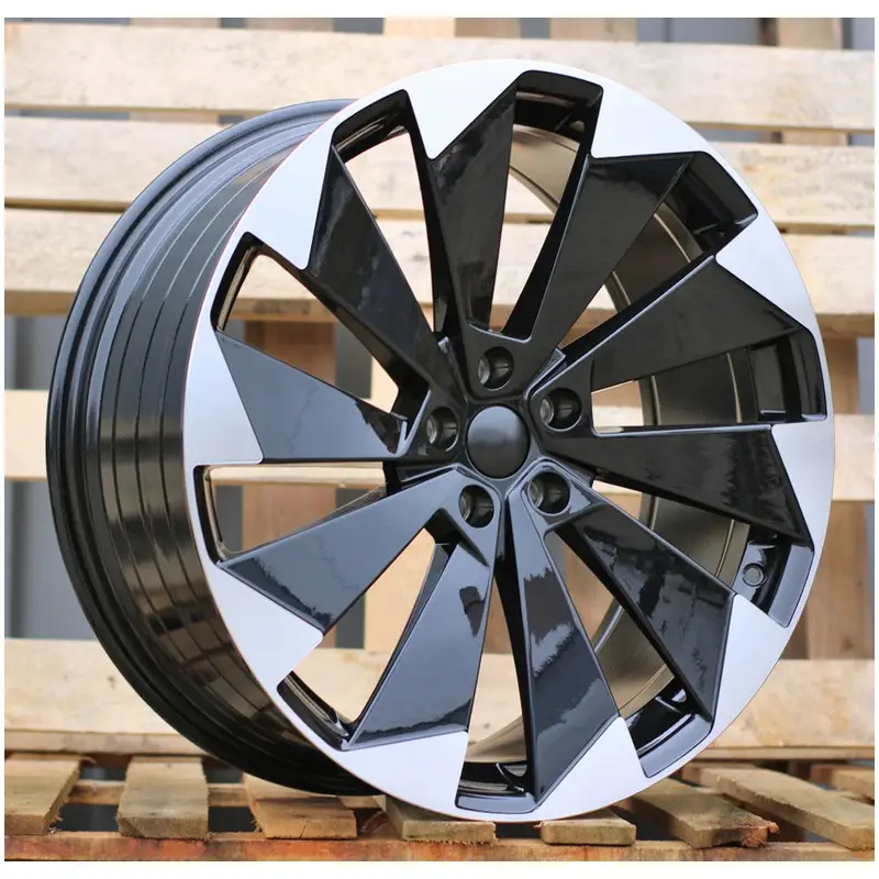 Prix Bas 4 jantes 8.5 21 5x112 design Skoda Noir Brillant